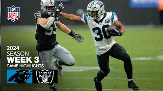 Carolina Panthers vs Las Vegas Raiders Game Highlights  NFL 2024 Season Week 3 [upl. by Ahseiat751]