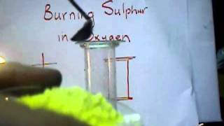 Y10 Oxides  Burning Sulphur in Oxygen [upl. by Shelli]