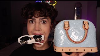 ASMR What’s in My Bag  Chewing on Everything Inside 🦷 [upl. by Remo]