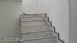 Como hacer una escalera con Porcelanato 30x120 ❌ Hermoso trabajo [upl. by Ggerk]