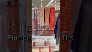 ESSENCE COSMETICS 499 PLUMPING GLOSS amp TINT LIP SWATCHES amp DEMO affordablemakeup [upl. by Jacklin]