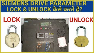 Siemens sinamics v20 drive parameter lock amp unlock setting Siemens sinamics v20 drive [upl. by Pepin]