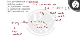 What type of reaction is calcination [upl. by Brennan]