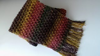 Alpine Stitch Crochet SCARF PATTERN FOR MEN  my boyfriend LOVES it [upl. by Stranger]