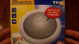 quotTFA Talk sprechender Wecker mit Zeitansagequot Test [upl. by Eatnom]