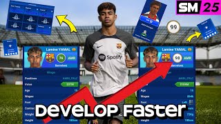 TRAINING IN SM25 EXPLAINED  HOW TO DEVELOP WONDERKIDS TO POTENTIAL FAST [upl. by Uriel972]