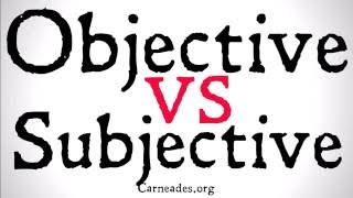 Objective vs Subjective Philosophical Distinction [upl. by Levina68]