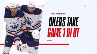 Edmonton Oilers take Game 1 of the Western Conference Final in 2OT [upl. by Sollie]