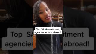 Top SA recruitment agencies for jobs abroad [upl. by Nylesaj340]