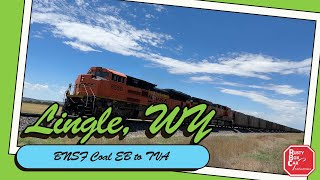 BNSF Coal Train Bound For TVA Plant in Lingle Wyoming  Rusty Goes West E2413 [upl. by Idaf]