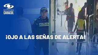 Video del momento en el que una auxiliar de Policía salva a menor de edad de ser asesinada [upl. by Nyliahs]