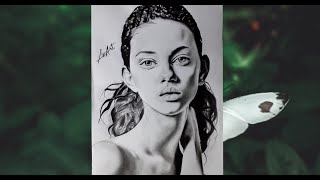 573 Minute Portrait Drawing of Marina Nery  Lij Art [upl. by Lock372]