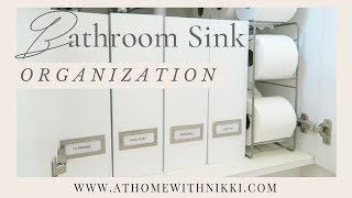 How To Organize Under The Bathroom Sink DIY Small Space Organizing [upl. by Ytteb388]