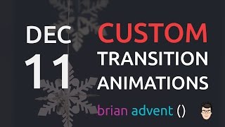 iOS Swift Tutorial Create Custom Segue Transition Animations 1124 🎄 [upl. by Enelhtac]