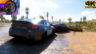 Mercedes AMG C63 vs Mustang GT350 vs BMW M4 Coupe  Forza Horizon 5  Thrustmaster TMX [upl. by Guenevere]