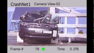 Toyota Highlander  Pole Crash Test  2013  High Speed Camera  NHTSA Full Length Test [upl. by Carrelli223]