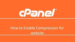 How to enable gzip compression on cpanel websites [upl. by Nylahsoj]