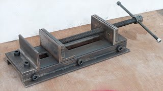 Make A Metal Drill Press Vise  Simple Diy Metal Drill Vise Without Welding  DIY [upl. by Tryck98]