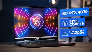 Laptop z Core i9 i RTX 4070  MSI Stealth 16 Studio [upl. by Alleul]