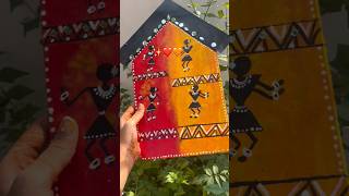 Wall artwarli painting 🧡✨🪞colorart youtubeshorts diy artofcolors shortsviral [upl. by Kohn]