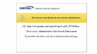 How to Enforce Safe Search with a SonicWALL [upl. by Baudoin642]