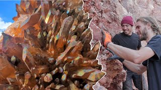 CRYSTAL MINING gets CRAZY GOOD at this secret private mine near Mount Ida Arkansas [upl. by Assiralc]