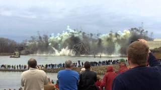 Demolition of Blanchette Bridge  St Charles Missouri 1242012 [upl. by Joerg5]