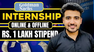 Goldman Sachs Internship 2024 For College Students  Online Summer Internship  1 Lakh Stipend [upl. by Talanian]