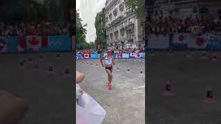 パリオリンピックマラソン競歩混合リレーの応援📣Jeux Olympiques de Paris Marathon Course Marche Relais mixte [upl. by Fisuoy]