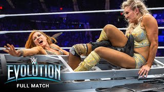 FULL MATCH Becky Lynch vs Charlotte Flair – SmackDown Women’s Title Match WWE Evolution [upl. by Refinnaj974]