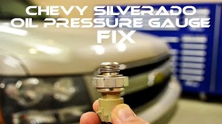 Chevy Oil Pressure Gauge not working  How To Fix  All GM Trucks [upl. by Analram]