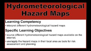 Hydrometeorological Hazard Maps  Disaster Readiness and Risk Reduction DRRR [upl. by Airyt366]