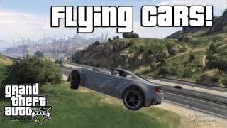 GTA V Flying Cars Low Gravity Cheat Code [upl. by Pirali]