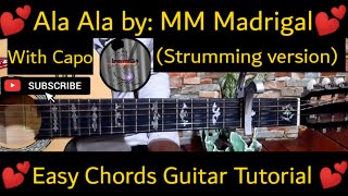 Parang kahapon lang  MM Madrigal  Guitar Chords Tutorial  3rd fret capo [upl. by Aron600]