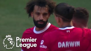 Mohamed Salah taps in Liverpools third goal against Aston Villa  Premier League  NBC Sports [upl. by Zelikow373]