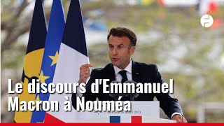 NouvelleCalédonie  le discours dEmmanuel Macron à Nouméa [upl. by Laemsi228]