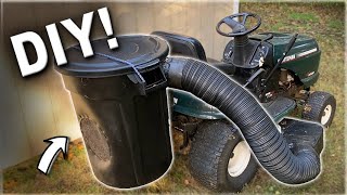 DIY Leaf Bagger  Ride on Lawnmower Hack [upl. by Gaige]