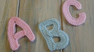 crochet How To  Crochet Letters A B P and C  Yarn Scrap Friday [upl. by Sima]