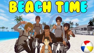 Scouts go to the Beach AOT VR [upl. by Ttezzil]