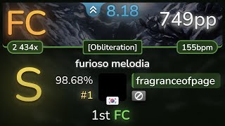 82⭐ fragranceofpage  gmtn  furioso melodia Obliteration 9868 FC 1  749pp  osu [upl. by Anav941]