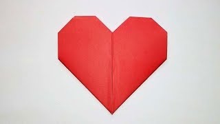 Origami Heart Instructions How To Make Paper Heart Easy [upl. by Kemeny]