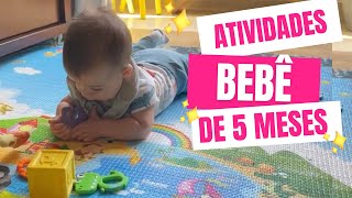 ATIVIDADES PARA O BEBÊ DE 5 MESES  p estimular o desenvolvimento do bebê [upl. by Meehyr]