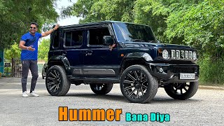 20 inches alloy wheel roof spoiler LED fog lamps PPF music system upgraded in Jimny 5 door [upl. by Ecnatsnok]