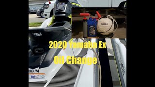 2020 Yamaha EX Waverunner Oil Change [upl. by Leinaj]