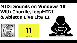 Use MIDI Sounds With Chordie loopMIDI amp Ableton Live [upl. by Eihctir690]