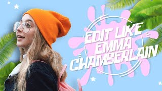 HOW TO EDIT LIKE EMMA CHAMBERLAIN EFFECTS FONT [upl. by Ateekan]