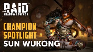 RAID Shadow Legends  Champion Spotlight  Sun Wukong [upl. by Nuhsed]