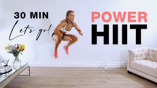 POWER HIIT WORKOUT  30 Min Full Body  No Equipment at Home [upl. by Emelita]