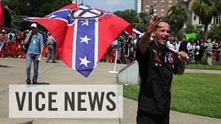 Raw Coverage of the KKKs Confederate Flag Rally in South Carolina [upl. by Omarr]