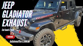 Jeep Gladiator Exhaust the KM Exhaust 3 inch cat back exhaust for the Jeep Gladiator Deep note [upl. by Hardunn]